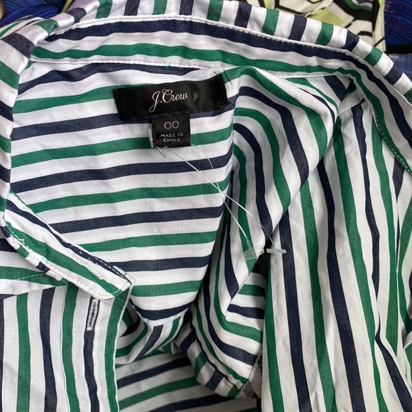 J. CREW SHIRT TOP BLOUSE SIZE 00 NWOT - Picture 6 of 6